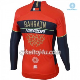 Cykeltrøje 2018 Bahrain-Merida N001 Vinter Thermal Fleece